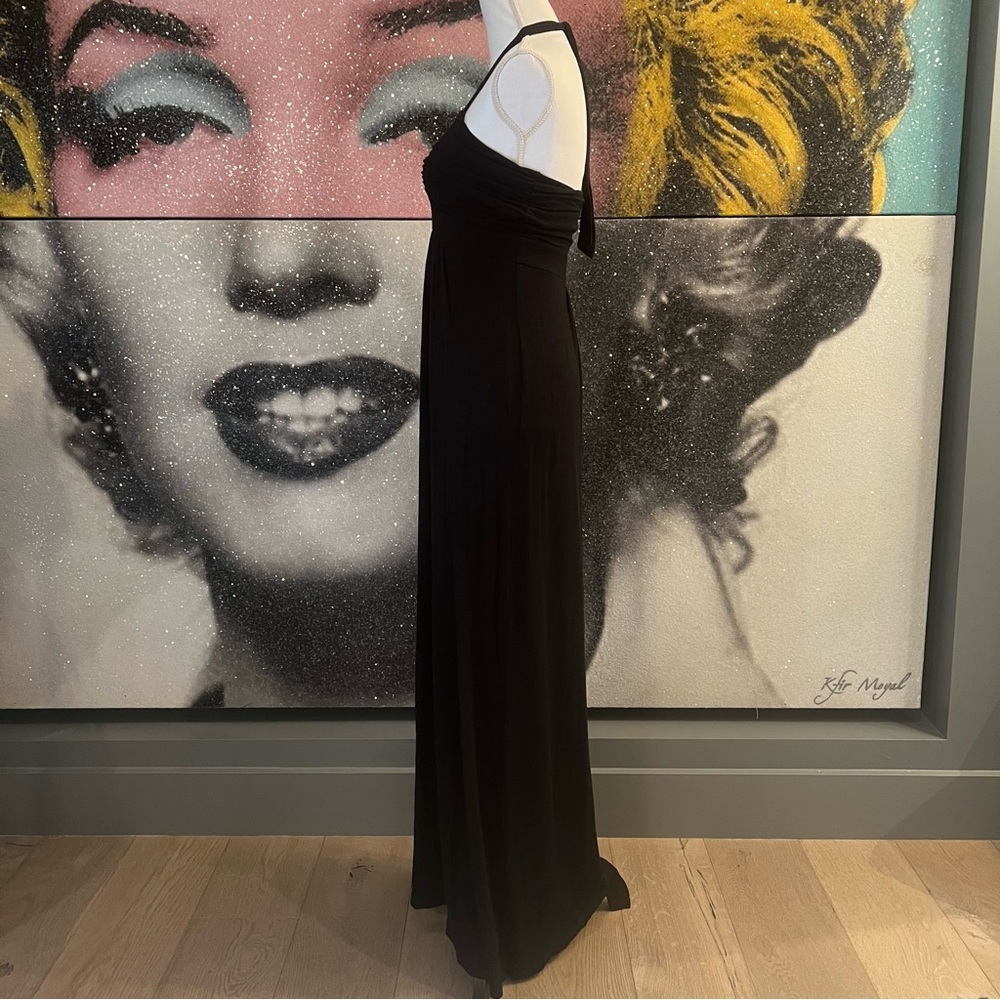 Black Halter Maxi Dress Sz Small - Picture 6 of 13